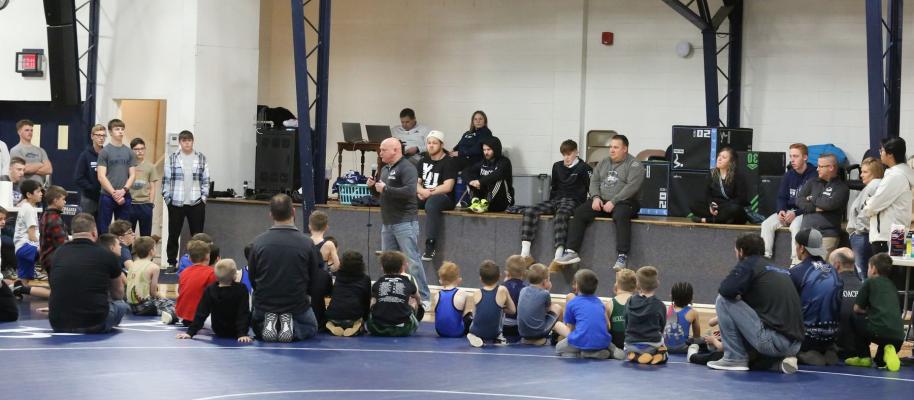 This past Saturday was a historic day on the campus of Nebraska Christian as the Junior Eagles Wrestling Club hosted their first ever youth wrestling tournament. The day was an opportunity for area wrestlers to shine while Coach Greg Smith also spoke about wrestling and faith.