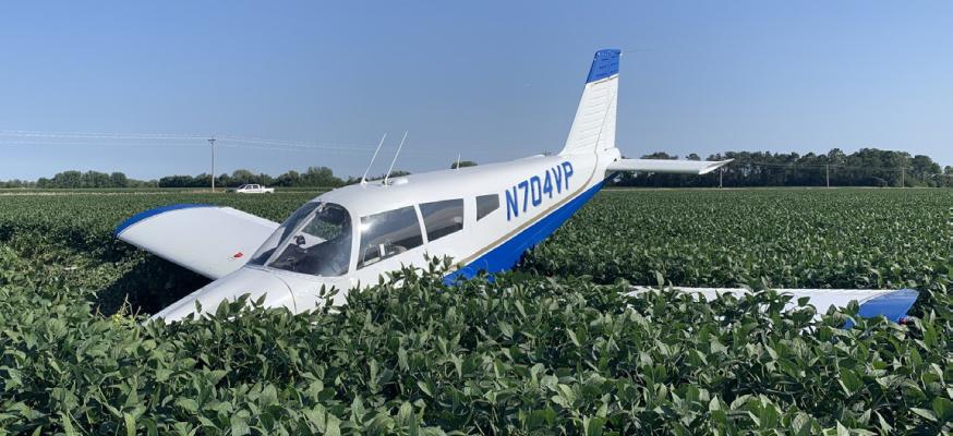 On last Saturday afternoon the Sheriff’s Office was called north of Chapman to investigate a plane that landed in a field.