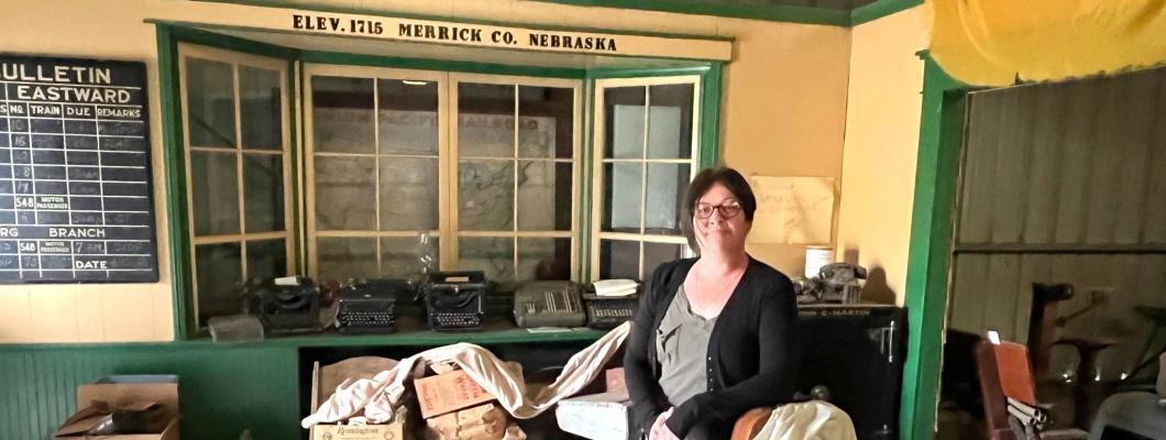 Museum Director Schavon Cordsen shares some of the items that will be moved from storage sites to the new museum in the near future.