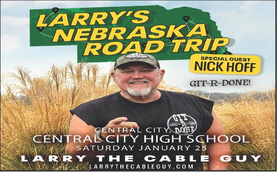 Larry the Cable Guy to bring Nebraska Road Trip Tour to Central City