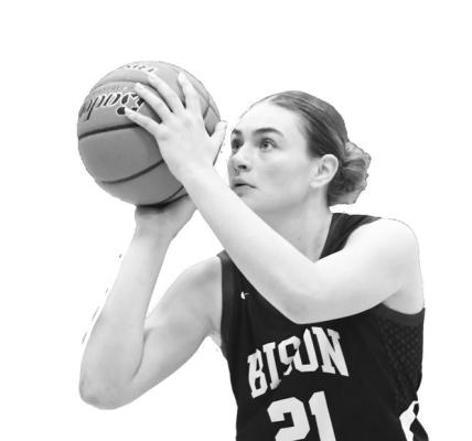 SYDNI HOMOLKA sinks a free throw in the second half of Central City’s win over David City. Homolka scored thirteen points in the contest.