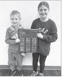 MICAH BENSON AND NORA BLASÉ were recently recognized as the Students of the Quarter at Central City Elementary School. Courtesy Photo
