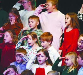 CENTRAL CITY FIRST AND SECOND GRADERS performed a variety of Christmas tunes during their Counting to Christmas concert.