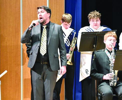 Local Talent Last Friday the Merrick Arts Council hosted the Dallas Brass inside the Central City Performing Arts Center with plenty of local talent hitting the stage for a special night of music. Along with many local students, the night also featured a performance from Dane Christensen who provided vocals. (R-N Photo by Jake Kennedy)