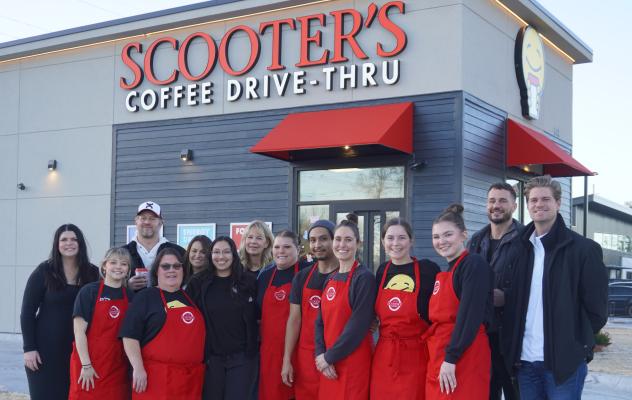 As the anticipation builds for Scooters Coffee to open here in Central City, staff gathered this week to put the final touches on their training and preparation. Brothers Todd, Tim and Trevor Vettel were on hand along with their staff for barista training ahead of Friday’s public opening. This is the second Scooters location that the Vettel family has opened, also finding success with their location in Aurora. (R-N Photo by Whitney Dettman)