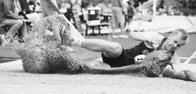 BRODEY SPURLING led the Storm at the NSAA State Track and Field Championships, earning a fourth place finish in the triple jump with a best leap of 43-07.75. Photos by Michael Happ