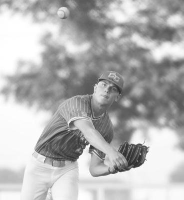 PARKER ZIKMUND pitched 2.1 innings in Central City’s 12-0 win over Kearney Jerseys, allowing no runs and no hits while recording five strikeouts. Photos by Jordan Coslor