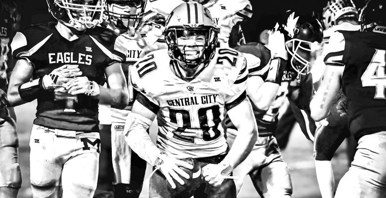 Going the Distance All season long Corbin Kyes (20) has been flexing his muscle and racking up yards like reps on the weight bench. It was another big game for the junior as he found himself over the 1,000 yards mark on the season in the rushing column. Kyes credited his offensive line for much success.