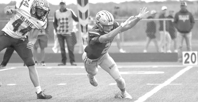 Bison stampede over Dusters 39-14