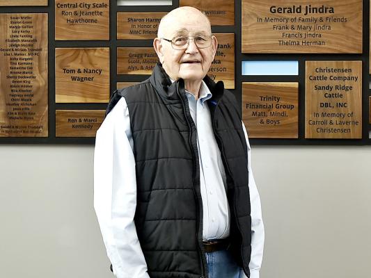 Continued Dedication Since 1957 Ray Huggett has dedicated himself to improving the lives of those around him and fortunately for us those lives he impacted have been here in Central City. After a 39-year career in education, Mr. Huggett has spent over twenty years on the Merrick Medical Center Board of Trustees helping to shift from a county hospital and recently helping to bring a new hospital to Central City. (R-N Photo by Ryan Dettman)