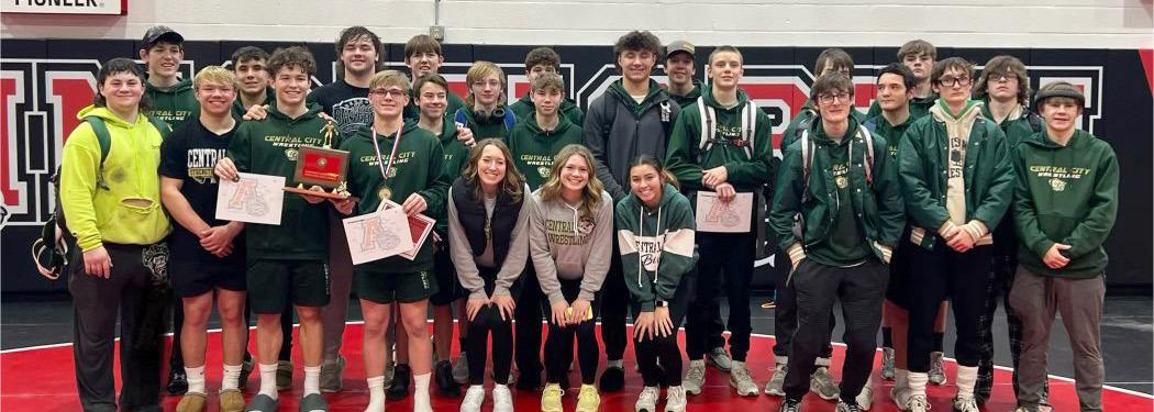 Team Success Last Saturday the Central City wrestling team found plenty of team success in Ainsworth as they claimed a team championship. This Saturday the team will look to find success once again as they have qualified for the prestigious NSAA State Dual Championships in Kearney. (Courtesy Photo)