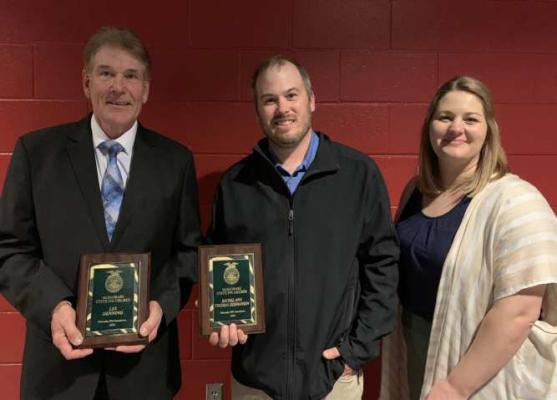 Local Leaders There are plenty of great people who step in to lend a helping hand to our local youth. Three of those were honored this past Wednesday when they were the recipient of an honorary State FFA Degree as a token of appreciation for their dedication to helping local FFA students. Les Denning, Thomas Hermansen and Rachel Hermansen were honored at the State FFA Convention as part of one of the special nights of ceremonies.