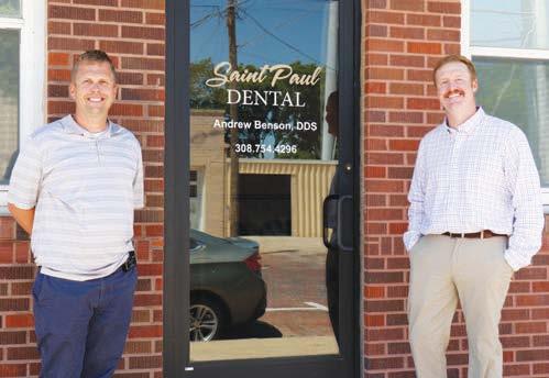 DR. BRADLEY SCHOCH will join the team at Benson Family Dental next month. Pictured are Dr. Andrew Benson (left) and Schoch (right).