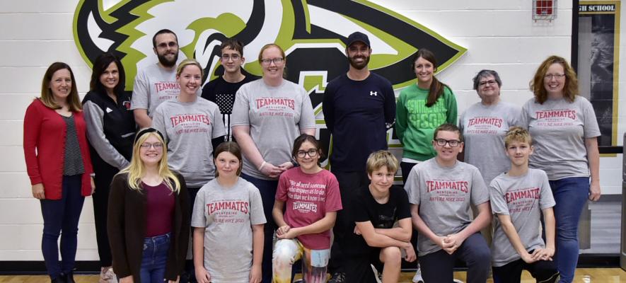 In an event originally planned for Preferred Popcorn Field, The Central City Teammates Chapter quickly shifted their plans to the Bison Dome as a track resurfacing project shifted plans. The day was still a success as mentors, mentees and the Teammates Board all came together.