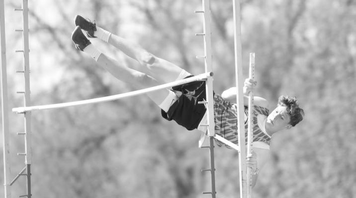 QUENTIN HERMAN vaulted 11-03 to earn a silver medal in the pole vault competition at last week’s Palmer Invitational at Fullerton High School.