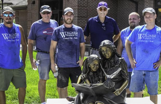 New statue in honor of Patricia Campbell erected at Central City Public Library