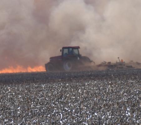 All Hands on Deck Last Wednesday a windy day got more interesting as a fire started north of Central City. Farmers like Phillip Johnson jumped in to assist local crews as they extinguished the fire safely. (R-N Photo by Ryan Dettman)
