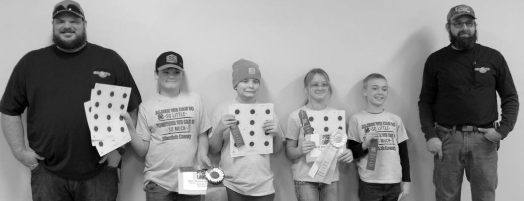 L to R: Coach Matt Douglass, Dustyn Douglass, Ezrah Eckstrom, Matilda Paup, Alaric Frey and Coach Phillip Johnson. Courtesy Photo
