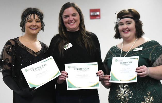 Outgoing Chamber board members included Brittany Lozdoski, Brianna Burdick, Courtney Root, not pictured Sally Bankson.
