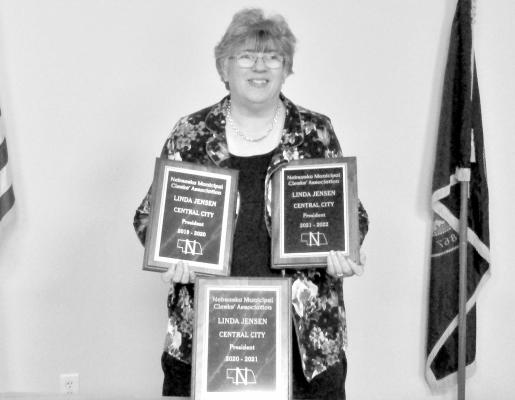 Lasting Legacy As Linda Jensen is in the process of stepping away from a career with the City of Central City, the impact that she has had on our community will carry on. She is also a proud past president of the Nebraska Municipal Clerks’ Association where she was able to serve multiple terms due to the pandemic. (CourtesyPhoto)