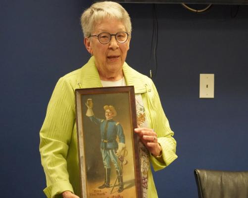 Kicker Kay Owens was one of the many people to showcase her family treasures at the Merrick County Historical Museums special event this last Sunday at the Merrick County Venture Center.