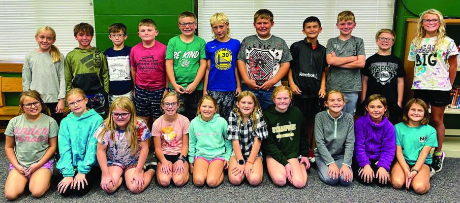 Back Row (left to right): Olivia Wegner, Bentley Lavene, Henry Morrison, Hudson Perry, Owen Ferris, Jax Fisher, William Brondel, Dawson Purvis, Huck Wegner, Lukas Musil, Adalyn Stranberg. Front Row (left to right): Journey Finley, Hayden Heider, Jaelynn Hansen, Kyndall Talbolt, Realynn Varley, Kynlee Nelson, Hilarie Negus, Brynn Blase, Oakley Whalen, Berklie Nelson. Not pictured: Skylar Graham.