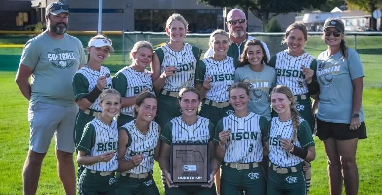 Conference Runner-up Last week the Bison softball team battled to a runner-up finish at the Lou-Platte Conference tournament held in Central City. The squad also won a game at their sub-district, setting them up with enough wildcard points to make a district final on Friday in West Point.