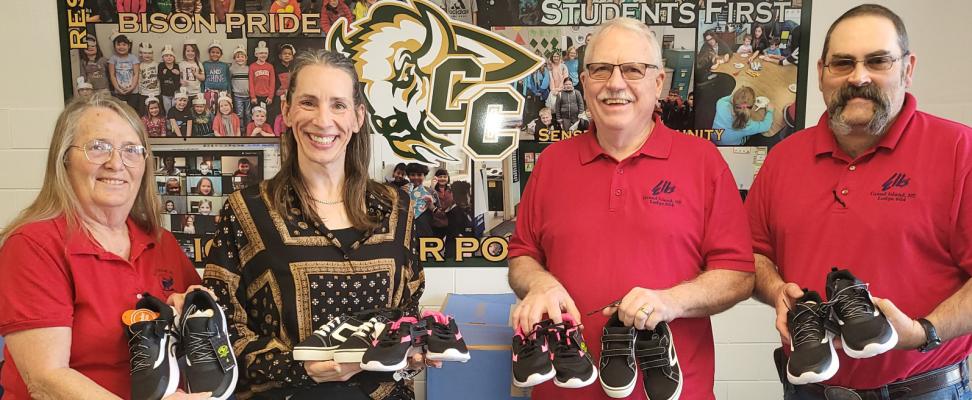 Elks Lodge Makes Shoe Donation to Local Elementary Schools