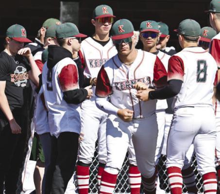 COLBYN PETERS is introduced and takes to the field ahead of Central City/Centura’s game with St. Paul/ Palmer in last year’s NSAA State Baseball Championships. Photos by Michael Happ