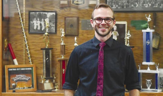 BOBBY JACOBS is the new band instructor at Central City Public Schools this year. Jacobs comes to the Merrick County district from Sandy Creek. Photo by Jordan Coslor
