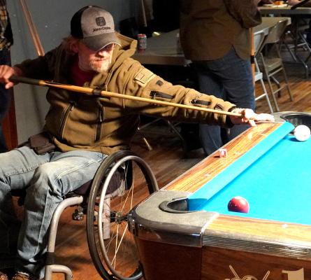 Many see the game of pool as just a barroom pastime, but for the local pool community the game is much more than that. That was obvious as many, such as Mike Foulk, showed up to play in a fundraiser tournament to help support Andrew Lewis with his medical cost. The tournament was a great success in terms of funds and showcasing community togetherness.