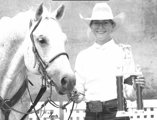 Kayden Tyan, 13 of Central City and her 13 year old gelding, PB were the Champions in the Junior Pole Bending competition at the State 4-H Expo. Kayden is the daughter of Ryan and Sarah Kucera.