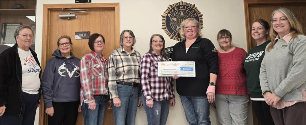Helping Our Community Bomgaars Supply in Central City recently made a generous donation to the American Legion Post #6 Auxiliary after raising funds during their annual Ladies’ Night sales promotion. The money will be used to continue support for veterans, their families, and community programs.
