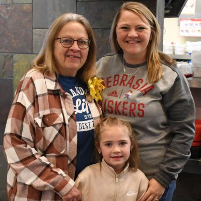 More Importantly... For Jo Nelson (left) her duties at Dairy Queen have been important, but her greatest job of all has been to be a mother and grandmother. She was joined on Monday by many friends and family including her daughter Stehpanie Stuhmer and granddaughter Skylar Stuhmer.