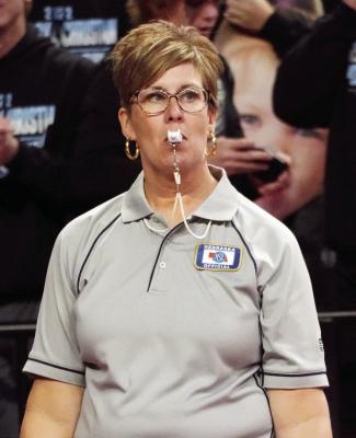 Thank You In an era where it is hard to find people willing to officiate high school sports it is always good to see a local face at a NSAA championship event. Last week Jen Myers traded in her duties as Merrick County Assessor for a NSAA official shirt and a whistle while officiating state volleyball.