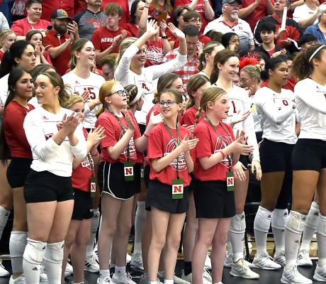 Headline News In life it is easy to get caught up in the bad, but this year we were happy to select the Nebraska Cornhusker spring match as out top story of the year. The build up, camping out for tickets and the big day itself made it a moment to remember in a year full of big moments for the Husker volleyball team. (R-N Photo by Ryan)