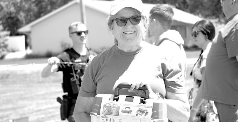 Beautiful weather this past weekend made for a special event at the Central City Aquatic Center as Reel Ladies and Reel Men of Nebraska hosted another event. The mission of the organization is to spread smiles through fishing and there were plenty to be found this weekend as the groups honored first responders. That included Jean Polzkill who was honored with a fishing license and some gear to go along with it.