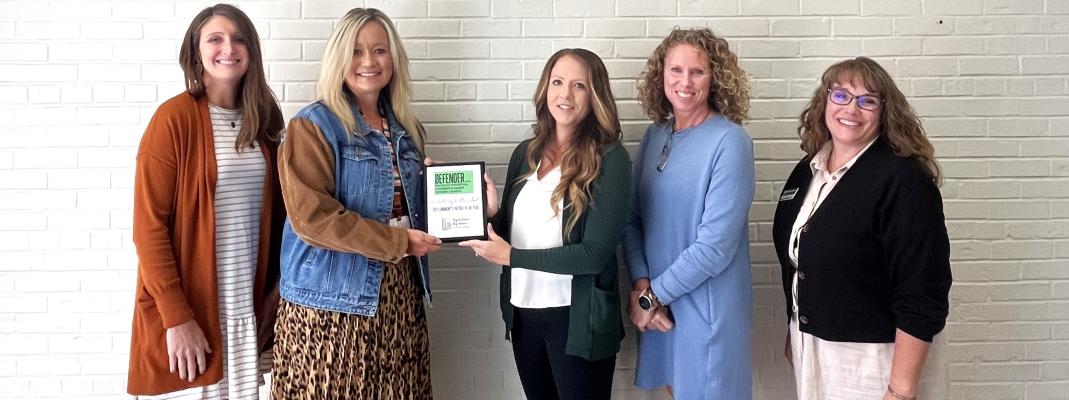 Laken Parde, K-6 Guidance Counselor Neely Moser, Elementary Principal Kathryn Vampola, BBBS Board Chair Holee Hanke, High School Principal Michelle Brisnehan, BBBS Match Support Coordinator