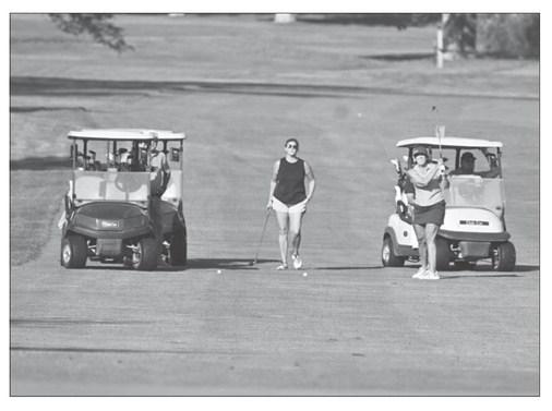 PARTICIPANTS in the Merrick Medical Center Foundation Golf Tournament played the course on Friday morning during the twenty-first annual fundraising tournament.