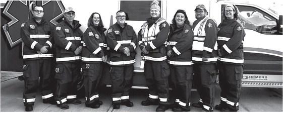 Central Cty Ambulance received new gear with a grant from St. Francis Foundation and with help from the City of Central City. Pictured L-R: Jake Bauer-AEMT, Larry Dempewolf- EMT, DanYel Hill-EMT, Ben Kolar-Director, Paramedic, Nathan Erickson- EMT, Morgan Hilderbrand-EMT, Jeff Hilderbrand-EMT, Sabrina Sumsion-RN-EMT