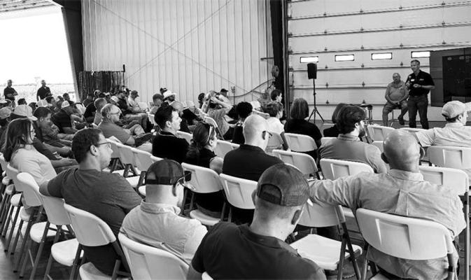 Attendees listen to a speaker at Dirt, Data, Decisions, which was held on August 25th near Sutherland. Courtesy Photo