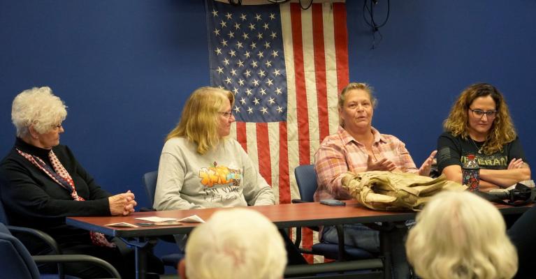 American Heroes Throughout history women have played a large role in protecting our Nation’s freedoms. This past Sunday the Merrick County Historical Museum honored those sacrifices while also highlighting local heroes such as Sandy Lindgreen, Jean Polzkill, Heidi Erickson and Dede Hogue. (R-N photo by Jacob Kennedy