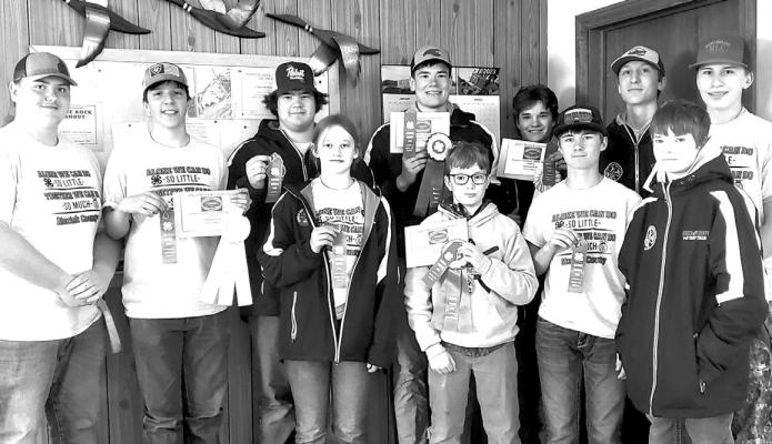 Back Row (l-r) Zane Koziol, Lincoln Reeves, Landon Zmek, Nathaniel Heins, Cooper Kremer, Levi Webb, Brady Myers. Front Row (l-r) Shyann Zmek, Rex Ferris, Braiden Greving, Emmitt Kremer.