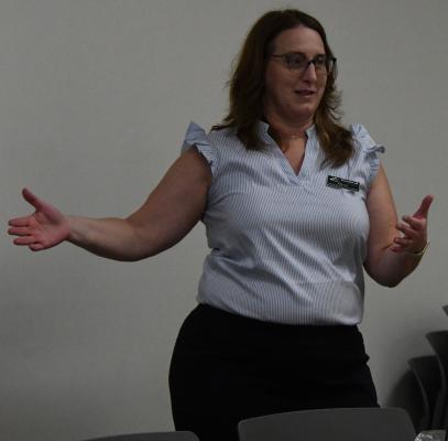 Calling All Entrepreneurs CCC’s Kelli Faltys spoke to entrepreneurs on Tuesday at the Central City Public Library about resources available to those needing them.