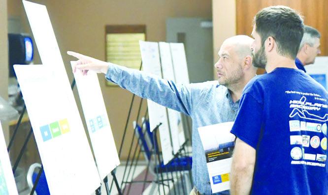 OVER FIFTY people attended the open house from the Nebraska Public Power District’s transmission line project held last Thursday in Aurora. Photo by Jordan Coslor