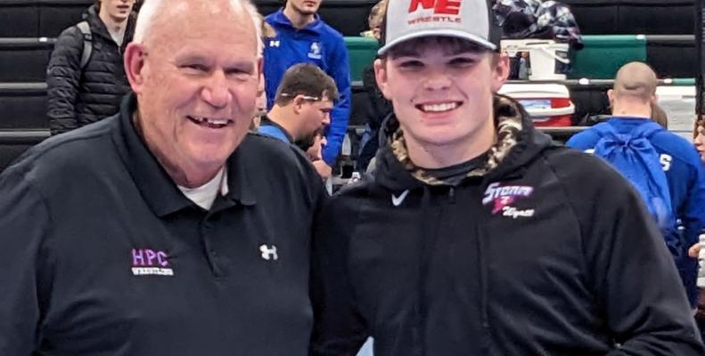 In the sport of wrestling, Norm Manstedt is a name known by almost everyone. After Saturday even more people know the name Wyatt Urkoski as was named outstanding wrester. (Courtesy Photo)