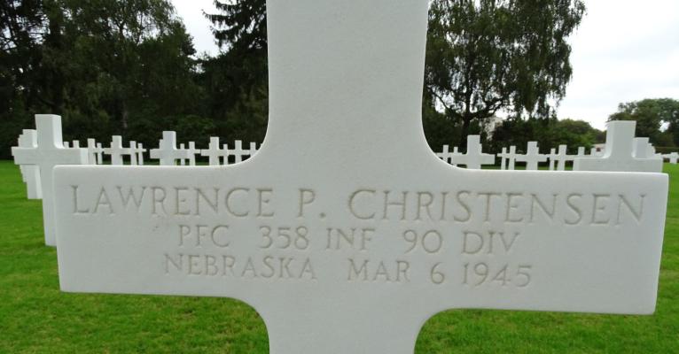 The Kid Next Door Each war brings with it many stories of the kid next door who goes off to battle. Some of them return home and their story continues while some like Archer resident Pfc. Lawrence P. Christensen never come home. Christensen’s story is now being shared by a former neighbor who visited his grave in Luxembourg.