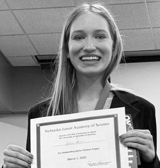JULIA BUSS had the first place science project at the regional fair.