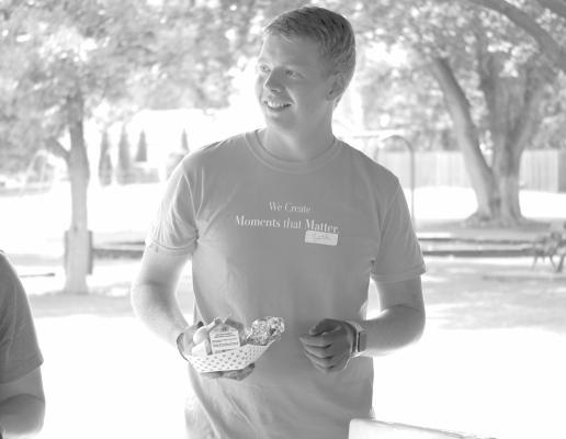Moments that Matter After receiving approval from the City Council of Central City on Monday night, Seth Wert was all smiles on Tuesday at South Park as the intern got to help bring the Leadership Center’s Summer Food Service Program to Central City. Free meals will be served to those 18 and under from 11:30-12:15 M-F.