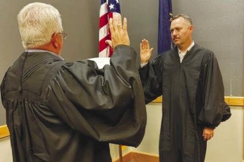 AARON BENSON was sworn in as the Merrick County’s Clerk Magistrate on August 6th. Benson is a Central City native, and is pleased to return to Merrick County. Courtesy Photo